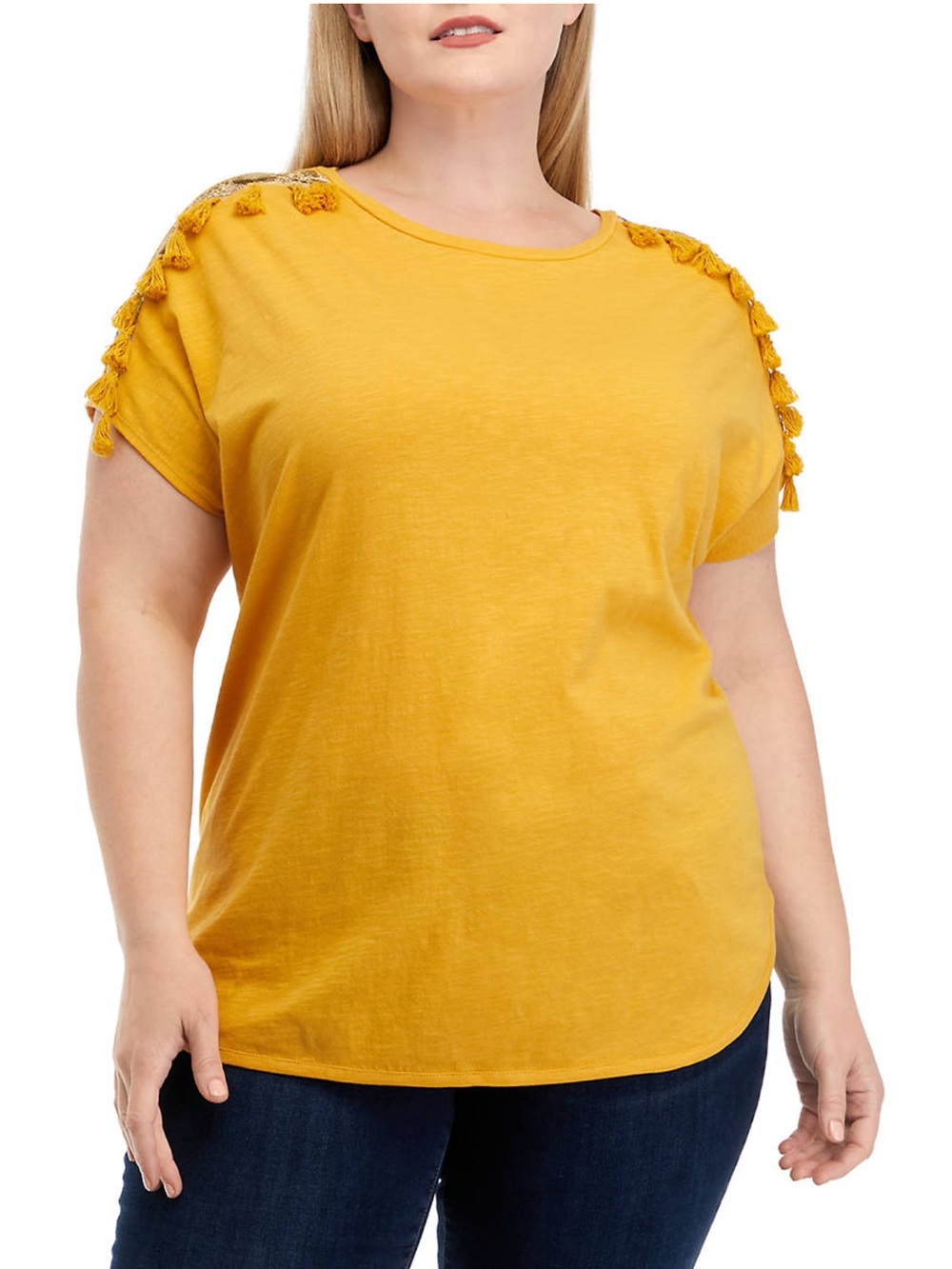 NWOT-Cupio Tassel Trim Top